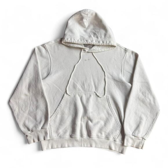 Vintage VTG Y2K Silver Tag White Nike Center Swoosh Hoodie